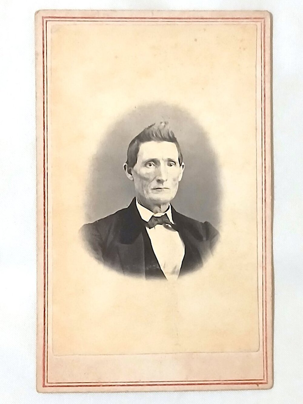 1860s CDV Pair Man Woman A.J. Ridener Greensburg IN 2c Revenue Stamps
